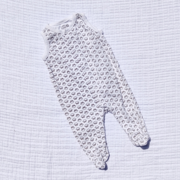 COTTON Sleeveless Owl Onesie - Picture 2 of 2